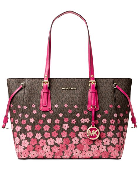 michael kors voyager tote floral|Michael Kors handbags medium tote.